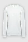 Balmain White cotton sweatshirt for women - 100% cotton. Country of manufacture: Italy. Care: specialized cleaning - photo 1