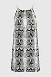 Saint Laurent Gray viscose dress for women - snakeskin pattern, sleeveless. 100% viscose. Country of manufacture: Italy. Care: specialized cleaning - photo 1