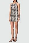 Gray viscose dress for women Saint Laurent - snakeskin pattern, sleeveless. 100% viscose. Country of manufacture: Italy. Care: specialized cleaning - photo 2