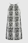 Saint Laurent Gray viscose dress for women - snakeskin pattern, sleeveless. 100% viscose. Country of manufacture: Italy. Care: specialized cleaning - photo 5