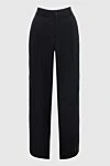 Saint Laurent Women's black woolen pants - two pockets. 100% wool. zipper. Country of manufacture: Italy. Care: specialized cleaning - photo 1