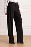 Saint Laurent Black wool pants for women - two pockets. 100% wool. zipper. Country of manufacture: Italy. Care: specialized cleaning - photo 3