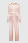 Fendi Pink viscose pantsuit for women - 100% viscose. buttons, zipper, belt. two side pockets. Country of manufacture: Italy. Care: specialized cleaning - photo 1