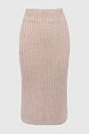 Fendi Women's knitted skirt, beige - 44% mohair, 19% silk, 11% wool, 10% cashmere, 16% polyamide. elastic belt. Country of manufacture: Italy. Care: specialized cleaning - photo 1