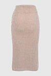 Fendi Women's knitted skirt, beige - 44% mohair, 19% silk, 11% wool, 10% cashmere, 16% polyamide. elastic belt. Country of manufacture: Italy. Care: specialized cleaning - photo 5