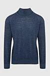 Cesare di Napoli Men's wool golf blue - High neck. 100% wool. Country of manufacture: Italy. Care: specialized cleaning - photo 1