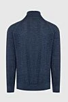 Cesare di Napoli Men's wool golf blue - High neck. 100% wool. Country of manufacture: Italy. Care: specialized cleaning - photo 7