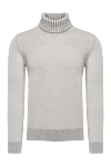 Gran Sasso Golf men's cashmere gray - High neck. 100% cashmere. Country of manufacture: Italy. Care: specialized cleaning - photo 1