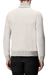 Golf men's cashmere gray Gran Sasso - High neck. 100% cashmere. Country of manufacture: Italy. Care: specialized cleaning - photo 4