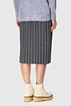 Gray skirt for women Fabiana Filippi - pleated. 50% cashmere, 38% viscose, 12% polyester. elastic belt. Country of manufacture: Italy. Care: specialized cleaning - photo 4