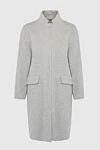 Peserico Women's gray coat - 48% alpaca, 28% wool, 25% polyamide. Closure: buttons. two side pockets. Country of manufacture: Italy. Care: specialized cleaning - photo 1