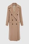 Peserico Beige wool and polyamide coat for women - 80% wool, 20% polyamide. Closure: button. two side pockets. Country of manufacture: Italy. Care: specialized cleaning - photo 1