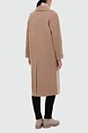 Beige wool and polyamide coat for women Peserico - 80% wool, 20% polyamide. Closure: button. two side pockets. Country of manufacture: Italy. Care: specialized cleaning - photo 4