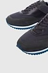 Zilli Gray nubuck sneakers for men - contrast sole. Material: nubuck. lacing. platform height 2cm. Country of manufacture: Italy. Care: specialized cleaning - photo 5