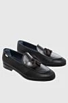 Zilli Brown leather loafers for men - tassels, textured leather. 100% leather. Country of manufacture: Italy. Care: specialized cleaning - photo 3