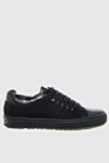 Zilli Black crocodile and nubuck sneakers for men - varnish, logo. crocodile leather, nubuck. lacing. platform height 2cm. Country of manufacture: Italy. Care: specialized cleaning - photo 1