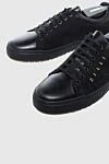 Zilli Black crocodile and nubuck sneakers for men - varnish, logo. crocodile leather, nubuck. lacing. platform height 2cm. Country of manufacture: Italy. Care: specialized cleaning - photo 5