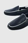 Zilli Men's leather moccasins blue - Contrasting trim. 100% leather. Interior: Leather. Insole: Leather. Outsole: Other materials. Country of manufacture: Italy. Care: specialized cleaning - photo 5