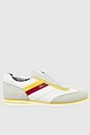 Zilli White leather sneakers for men - contrasting inserts, logo. 100% genuine leather. elastic band. Country of manufacture: Italy. Care: specialized cleaning - photo 1