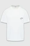 Brioni White cotton T-shirt for men - logo. 100% cotton. Country of manufacture: Italy. Care: specialized cleaning - photo 1