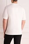 White cotton T-shirt for men Brioni - logo. 100% cotton. Country of manufacture: Italy. Care: specialized cleaning - photo 4