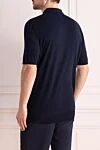 Поло из хлопка синее Brioni - 100% хлопок. Молния. Страна производитель: Италия. Уход: специализированная чистка - фото 4