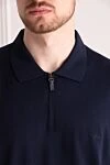 Brioni Поло из хлопка синее - 100% хлопок. Молния. Страна производитель: Италия. Уход: специализированная чистка - фото 5