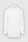 Brioni White cotton shirt for men - 100% cotton. Closure: buttons. Country of manufacture: Italy. Care: specialized cleaning - photo 1