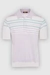 Zilli Cotton and silk polo shirt pink for men - Stripe Pattern. 50% cotton, 50% silk. Closure: Zipper. Country of manufacture: Italy. Care: specialized cleaning - photo 1