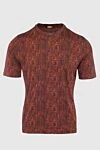 Zilli Brown cotton T-shirt for men - fantasy pattern. 100% cotton. Country of manufacture: Italy. Care: specialized cleaning - photo 1