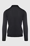 Long Sleeve Polo in Silk and Cashmere black for men Zilli - Pied de bullet pattern. Long sleeve. 60% cashmere, 40% silk. Closure: Zipper. Country of manufacture: Italy. Care: specialized cleaning - photo 6