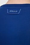 Джемпер из шёлка и хлопка синий мужской Zilli - 50% хлопок, 50% шёлк. Страна производитель: Франция. Уход: специализированная чистка - фото 6