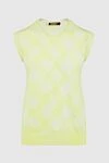 Zilli Men's cotton vest yellow - Diamond pattern. 100% cotton. Country of manufacture: Italy. Care: specialized cleaning - photo 1