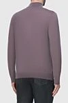 Men's high-collar stand-up jumper made of cashmere and silk pink Zilli - Fantasy pattern. High collar stand. 60% cashmere, 40% silk. Country of manufacture: Italy. Care: specialized cleaning - photo 4