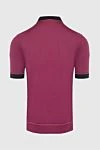 Поло бордове з контрастним обрамленням чоловіче Zilli - Контрастне оздоблення. 80% шовк, 20% віскоза. Блискавка. Країна виробник: Італія. Догляд: спеціалізоване чищення - фото 6