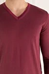 Zilli Pink silk and cotton jumper for men - Neckline. 50% cotton, 50% silk. Country of manufacture: Italy. Care: specialized cleaning - photo 5