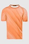 Zilli Cotton short sleeve jumper orange for men - Fantasy Pattern. Short sleeve. 100% cotton. Country of manufacture: Italy. Care: specialized cleaning - photo 1