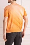 Cotton short sleeve jumper orange for men Zilli - Fantasy Pattern. Short sleeve. 100% cotton. Country of manufacture: Italy. Care: specialized cleaning - photo 4