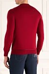 Men's high-collar stand-up jumper made of cashmere and silk red Zilli - Contrast cuffs. High collar stand. 60% cashmere, 40% silk. Country of manufacture: Italy. Care: specialized cleaning - photo 4