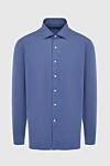 Alessandro Gherardi Blue cotton shirt for men - Composition: 100% cotton. Closure: buttons. Country of manufacture: Italy. Care: specialized cleaning - photo 1