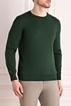 Dalmine Wool jumper green for men - 100% wool. Country of manufacture: Italy. Care: specialized cleaning - photo 3