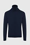 Malo Men's cashmere golf blue - High neck. 100% cashmere. Country of manufacture: Italy. Care: specialized cleaning - photo 1