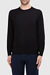 Malo Black cashmere jumper for men - 100% cashmere. Country of manufacture: Italy. Care: specialized cleaning - photo 3