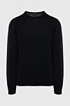 Malo Black wool jumper for men - 100% wool. Country of manufacture: Italy. Care: specialized cleaning - photo 1