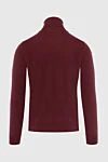 Men's cashmere golf burgundy Malo - Optional: High neck. Composition: 100% cashmere. Country of manufacture: Italy. Care: specialized cleaning - photo 6