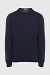 Malo Blue wool sweater for men - 100% wool. Country of manufacture: Italy. Care: specialized cleaning - photo 1