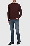 Cashmere burgundy jumper for men Malo - 100% cashmere. Country of manufacture: Italy. Care: specialized cleaning - photo 2