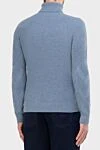 Men's cashmere golf blue Malo - High neck. 100% cashmere. Country of manufacture: Italy. Care: specialized cleaning - photo 4