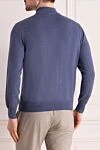 Men's high-collared woolen jumper blue Gran Sasso - High collar stand. 100% wool. Country of manufacture: Italy. Care: specialized cleaning - photo 4