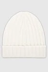 Gran Sasso White cashmere hat for men - 100% cashmere. Country of manufacture: Italy. Care: specialized cleaning - photo 3